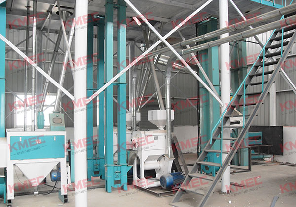 100tpd corn flour mill inner workshop