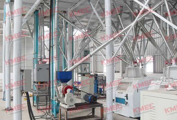 100tpd corn flour milling workshop view