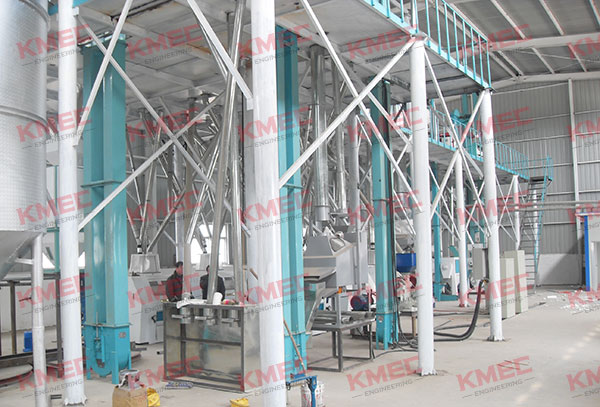 corn flour milling part after installation